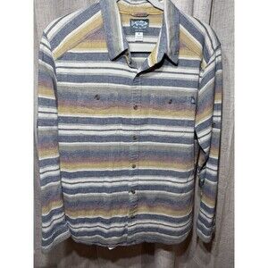 Marsh Wear Ride The Tide Men’s M Striped Woven Button Front Casual Southwestern